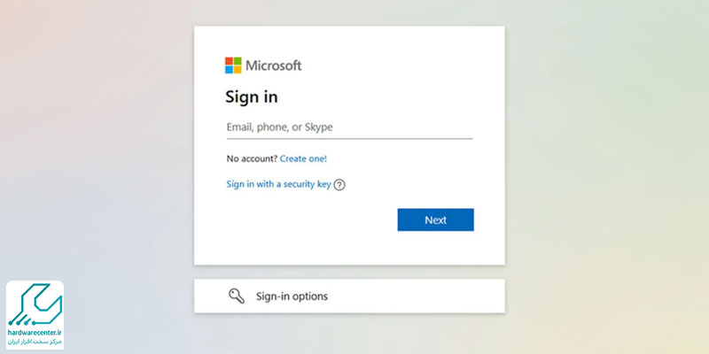 ایجاد حساب Microsoft