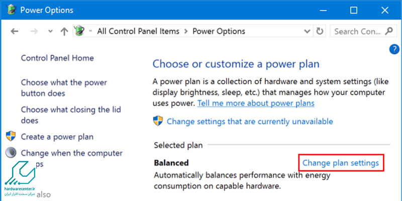 نظیمات Power Plan و Battery Saver برای رفع مشکل کم نور بودن صفحه لپ تاپ